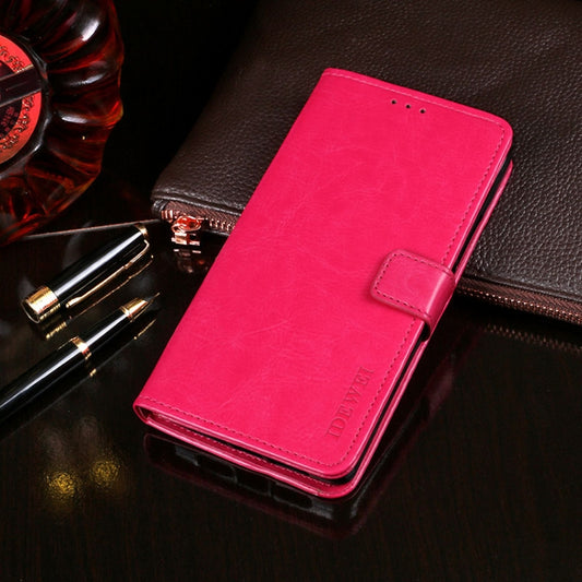 For Wiko Y50 idewei Crazy Horse Texture Horizontal Flip Leather Case with Holder & Card Slots & Wallet(Rose Red) - Wiko by idewei | Online Shopping South Africa | PMC Jewellery | Buy Now Pay Later Mobicred