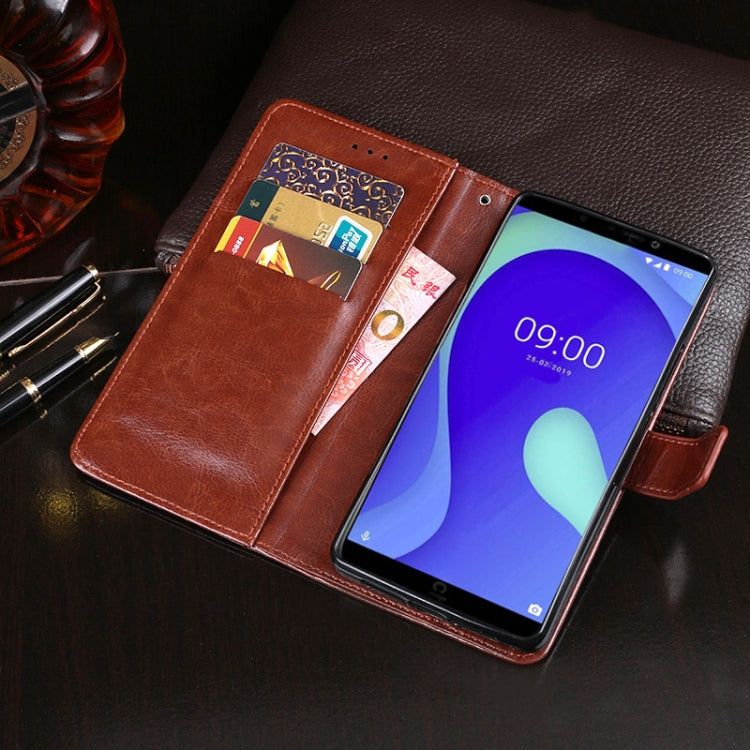 For Wiko Y80 idewei Crazy Horse Texture Horizontal Flip Leather Case with Holder & Card Slots & Wallet(Dark Blue) - Wiko by idewei | Online Shopping South Africa | PMC Jewellery | Buy Now Pay Later Mobicred