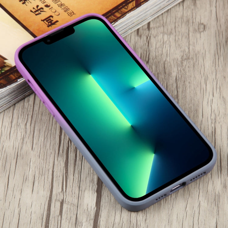 For iPhone 13 Pro Max Liquid TPU Silicone Gradient MagSafe Phone Case(Purple) - iPhone 13 Pro Max Cases by PMC TechLife | Online Shopping South Africa | PMC TechLife