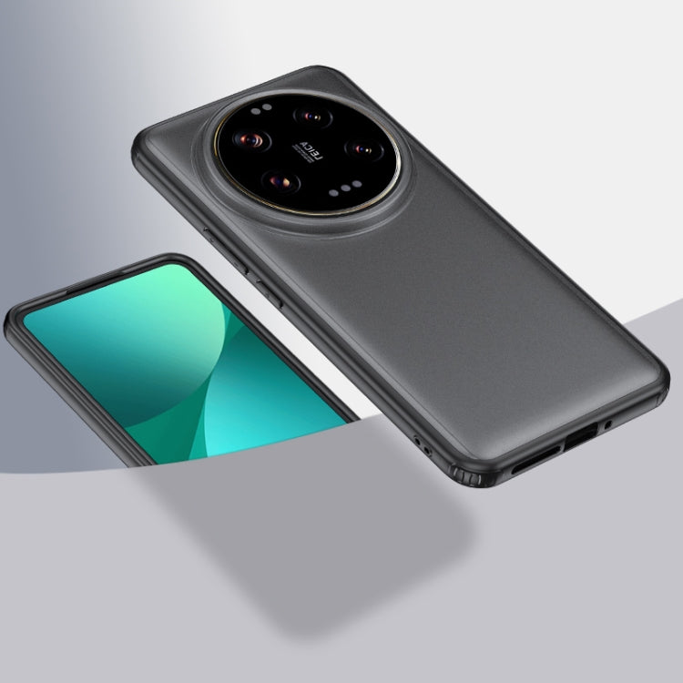 For Xiaomi 14 Ultra Armor Clear TPU Hard PC Phone Case(Matte Black) - 14 Ultra Cases by PMC TechLife | Online Shopping South Africa | PMC TechLife