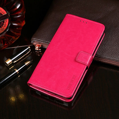 For Blackview R7 idewei Crazy Horse Texture Horizontal Flip Leather Case with Holder & Card Slots & Wallet(Rose Red) - More Brand by idewei | Online Shopping South Africa | PMC Jewellery | Buy Now Pay Later Mobicred