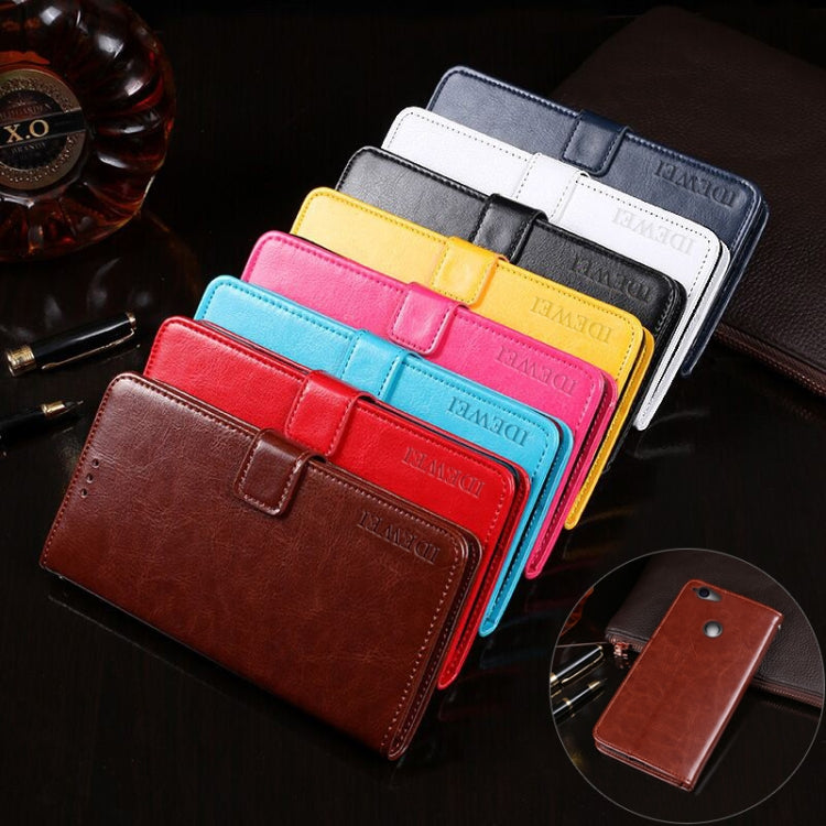For Blackview R7 idewei Crazy Horse Texture Horizontal Flip Leather Case with Holder & Card Slots & Wallet(Sky Blue) - More Brand by idewei | Online Shopping South Africa | PMC TechLife | Buy Now Pay Later Mobicred
