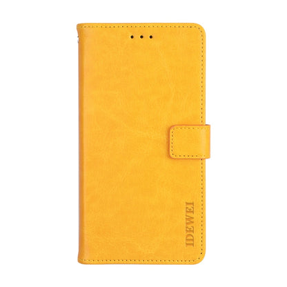 For Blackview R7 idewei Crazy Horse Texture Horizontal Flip Leather Case with Holder & Card Slots & Wallet(Yellow) - More Brand by idewei | Online Shopping South Africa | PMC Jewellery | Buy Now Pay Later Mobicred