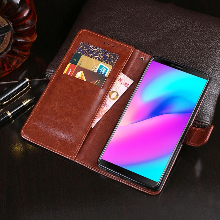 For Cubot J3 idewei Crazy Horse Texture Horizontal Flip Leather Case with Holder & Card Slots & Wallet(Rose Red) - More Brand by idewei | Online Shopping South Africa | PMC Jewellery | Buy Now Pay Later Mobicred