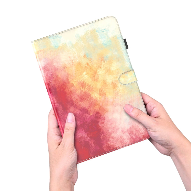 For Nokia T21 Watercolor Pattern Flip Leather Tablet Case(Spring Cherry) - Nokia by PMC TechLife | Online Shopping South Africa | PMC TechLife | Buy Now Pay Later Mobicred
