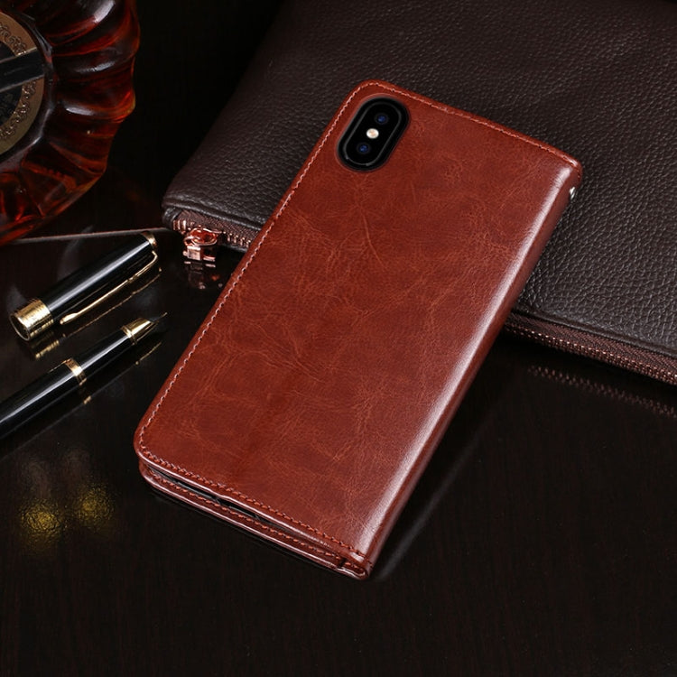 For Doogee X55 idewei  Crazy Horse Texture Horizontal Flip Leather Case with Holder & Card Slots & Wallet(Dark Blue) - More Brand by idewei | Online Shopping South Africa | PMC TechLife | Buy Now Pay Later Mobicred