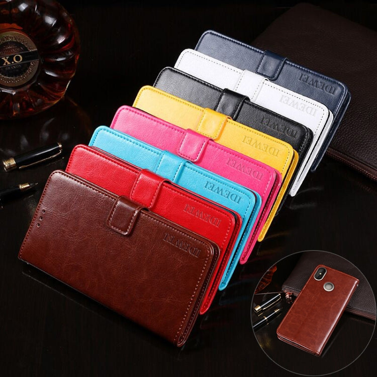 For Doogee X70 idewei  Crazy Horse Texture Horizontal Flip Leather Case with Holder & Card Slots & Wallet(Black) - More Brand by idewei | Online Shopping South Africa | PMC TechLife | Buy Now Pay Later Mobicred