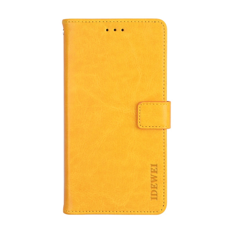 For Doogee X70 idewei  Crazy Horse Texture Horizontal Flip Leather Case with Holder & Card Slots & Wallet(Yellow) - More Brand by idewei | Online Shopping South Africa | PMC Jewellery | Buy Now Pay Later Mobicred