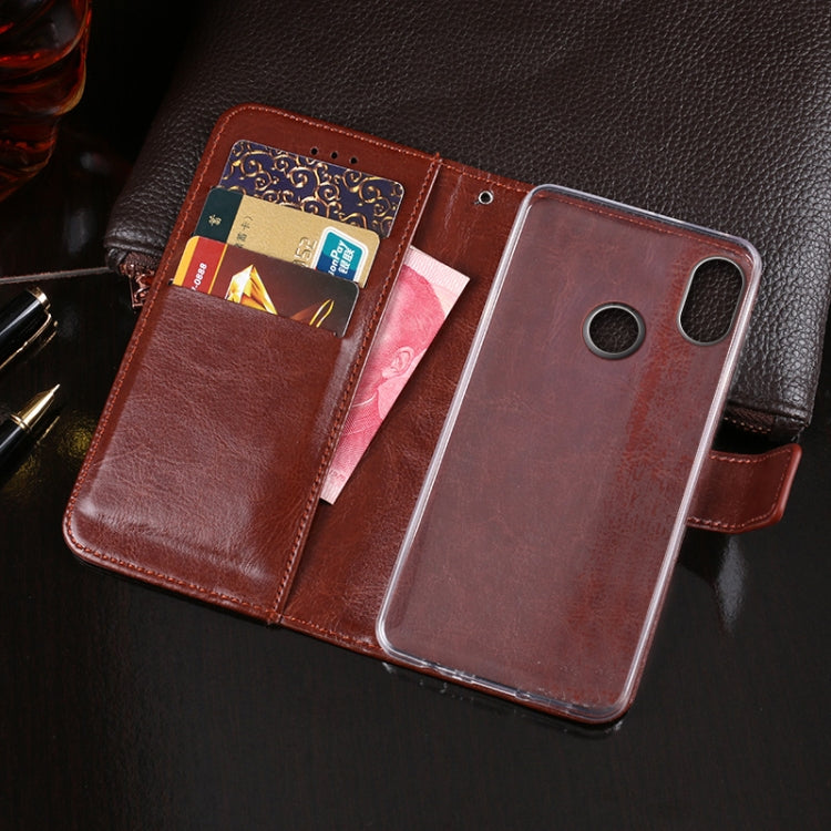 For Doogee X70 idewei  Crazy Horse Texture Horizontal Flip Leather Case with Holder & Card Slots & Wallet(White) - More Brand by idewei | Online Shopping South Africa | PMC TechLife | Buy Now Pay Later Mobicred