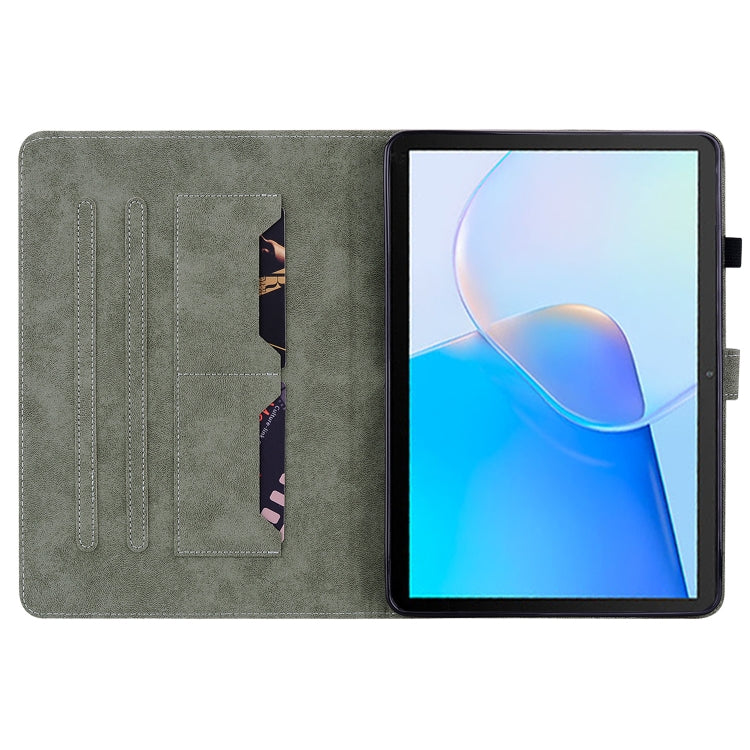 For Huawei MatePad SE Tiger Pattern Flip Leather Tablet Case(Red) - Huawei by PMC TechLife | Online Shopping South Africa | PMC TechLife | Buy Now Pay Later Mobicred
