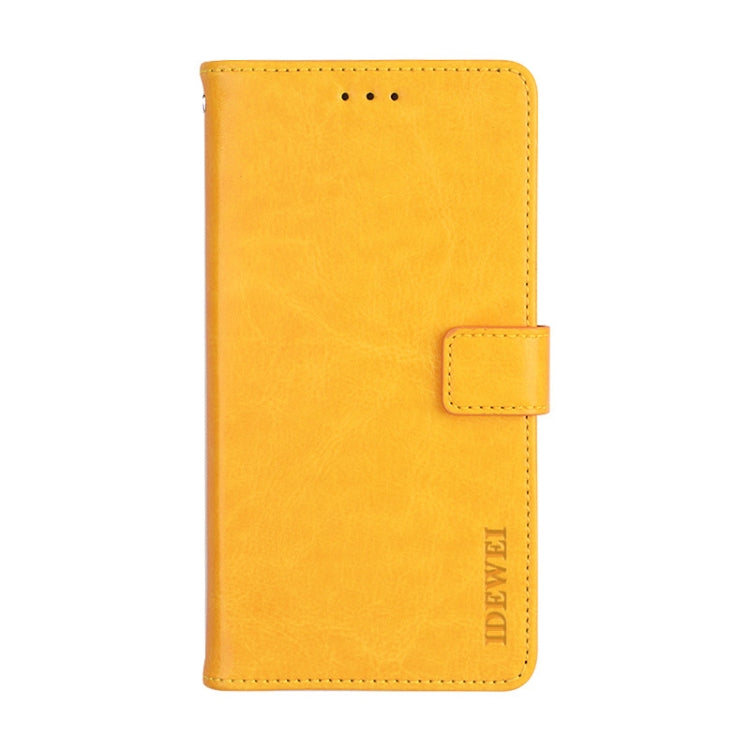 For Oukitel C11 Pro idewei  Crazy Horse Texture Horizontal Flip Leather Case with Holder & Card Slots & Wallet(Yellow) - More Brand by idewei | Online Shopping South Africa | PMC Jewellery | Buy Now Pay Later Mobicred