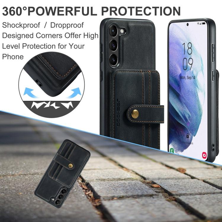 For Samsung Galaxy S24 5G JEEHOOD RFID Blocking Anti-Theft Magnetic Phone Case(Black) - Galaxy S24 5G Cases by JEEHOOD | Online Shopping South Africa | PMC Jewellery | Buy Now Pay Later Mobicred