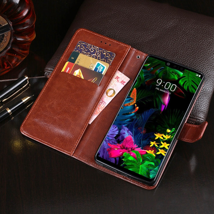 For LG G8 ThinQ idewei Crazy Horse Texture Horizontal Flip Leather Case with Holder & Card Slots & Wallet(White) - free shipping - PMC Jewellery - Order now!