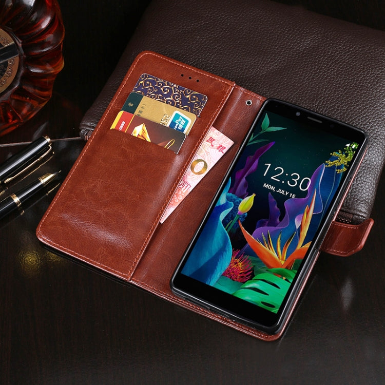 For LG K20 (2019) idewei Crazy Horse Texture Horizontal Flip Leather Case with Holder & Card Slots & Wallet(Black) - LG by idewei | Online Shopping South Africa | PMC Jewellery | Buy Now Pay Later Mobicred