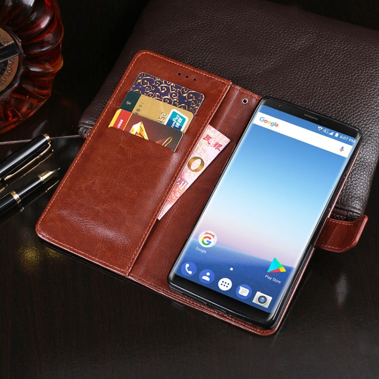 For Ulefone MIX 2 idewei  Crazy Horse Texture Horizontal Flip Leather Case with Holder & Card Slots & Wallet(Brown) - free shipping - PMC Jewellery - Order now!