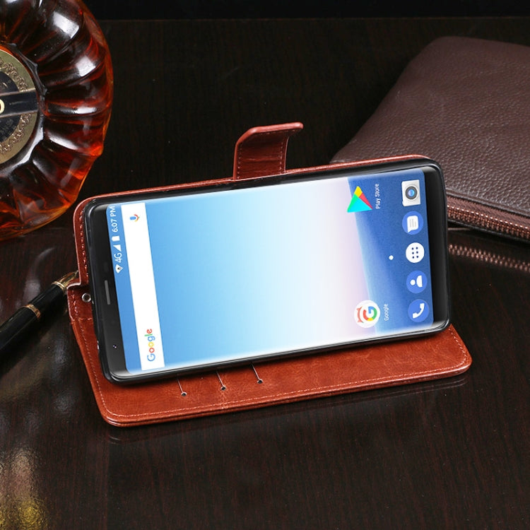 For Ulefone MIX 2 idewei  Crazy Horse Texture Horizontal Flip Leather Case with Holder & Card Slots & Wallet(Sky Blue) - free shipping - PMC Jewellery - Order now!