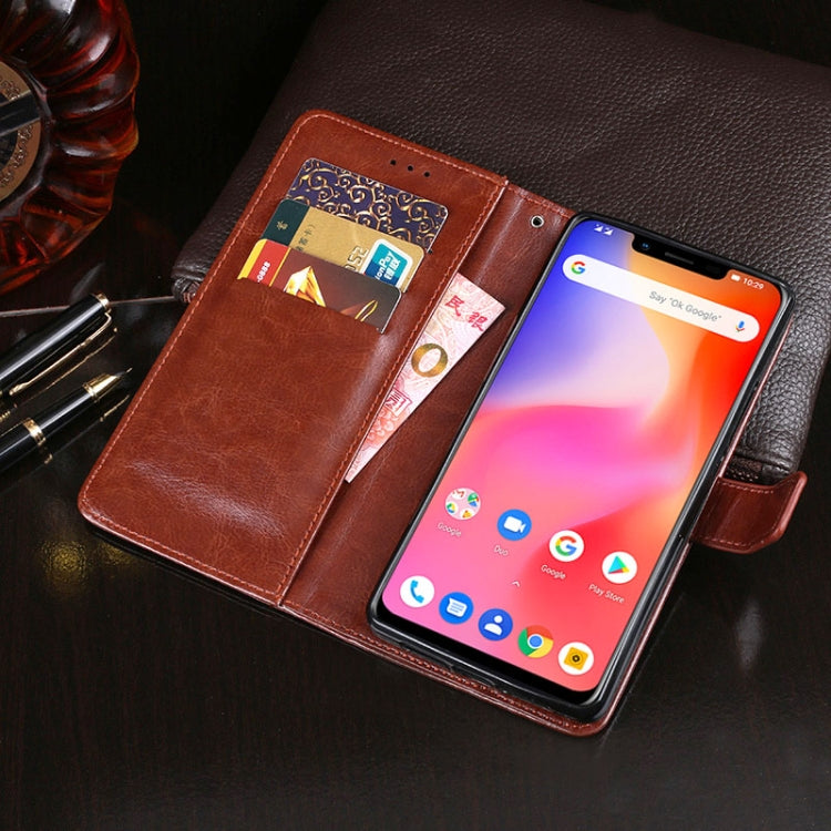 For Ulefone S10 Pro idewei  Crazy Horse Texture Horizontal Flip Leather Case with Holder & Card Slots & Wallet(Black) - Ulefone Cases by idewei | Online Shopping South Africa | PMC Jewellery | Buy Now Pay Later Mobicred