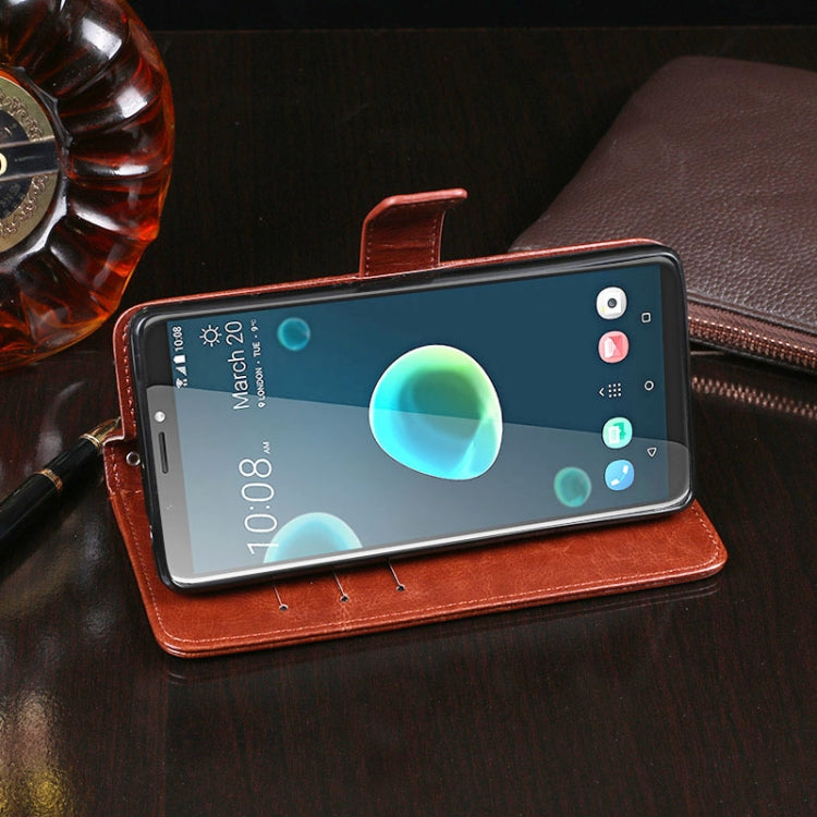 For HTC Desire 12+ idewei Crazy Horse Texture Horizontal Flip Leather Case with Holder & Card Slots & Wallet(Sky Blue) - More Brand by idewei | Online Shopping South Africa | PMC Jewellery | Buy Now Pay Later Mobicred