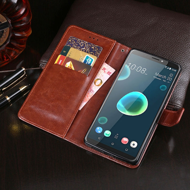 For HTC Desire 12+ idewei Crazy Horse Texture Horizontal Flip Leather Case with Holder & Card Slots & Wallet(White) - More Brand by idewei | Online Shopping South Africa | PMC Jewellery | Buy Now Pay Later Mobicred