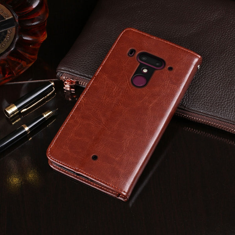 For HTC U12+ idewei Crazy Horse Texture Horizontal Flip Leather Case with Holder & Card Slots & Wallet(Brown) - HTC by idewei | Online Shopping South Africa | PMC Jewellery | Buy Now Pay Later Mobicred