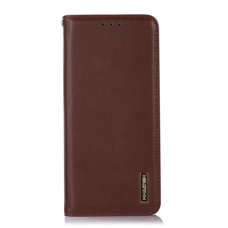 For OnePlus Nord CE 3 Lite KHAZNEH Nappa Top Layer Cowhide Leather Phone Case(Brown) - OnePlus Cases by PMC TechLife | Online Shopping South Africa | PMC TechLife | Buy Now Pay Later Mobicred