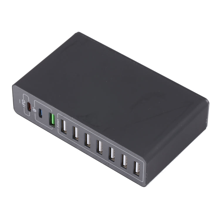 MFT-03Q 10 in 1 65W QC3.0 USB Smart Fast Charger, Plug Type:UK Plug(Black) - USB Charger by PMC TechLife | Online Shopping South Africa | PMC TechLife | Buy Now Pay Later Mobicred