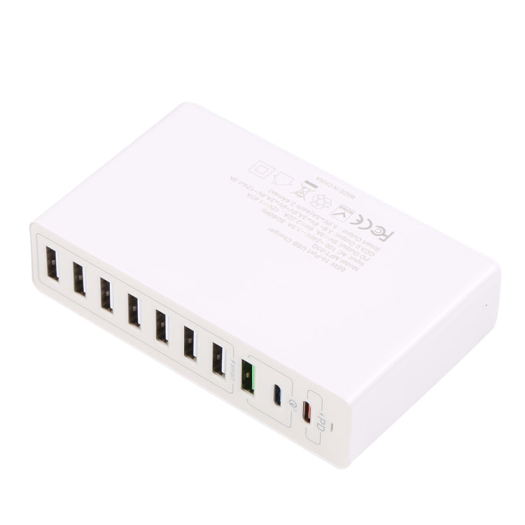 MFT-03Q 10 in 1 65W QC3.0 USB Smart Fast Charger, Plug Type:UK Plug(White) - USB Charger by PMC TechLife | Online Shopping South Africa | PMC TechLife | Buy Now Pay Later Mobicred