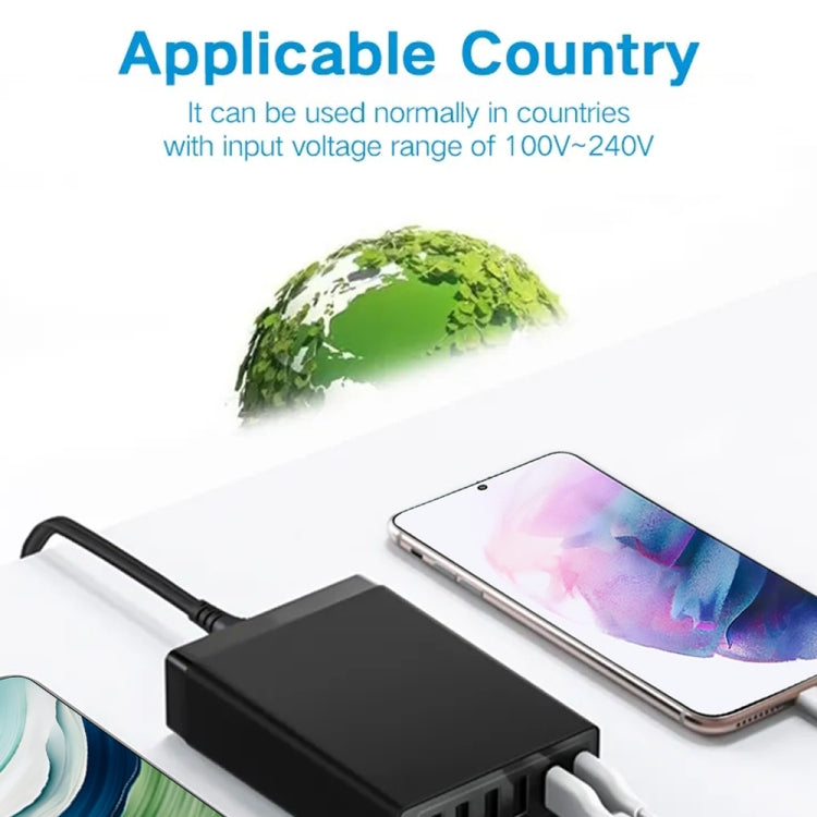 MFT-03Q 10 in 1 65W QC3.0 USB Smart Fast Charger, Plug Type:UK Plug(White) - USB Charger by PMC TechLife | Online Shopping South Africa | PMC TechLife | Buy Now Pay Later Mobicred