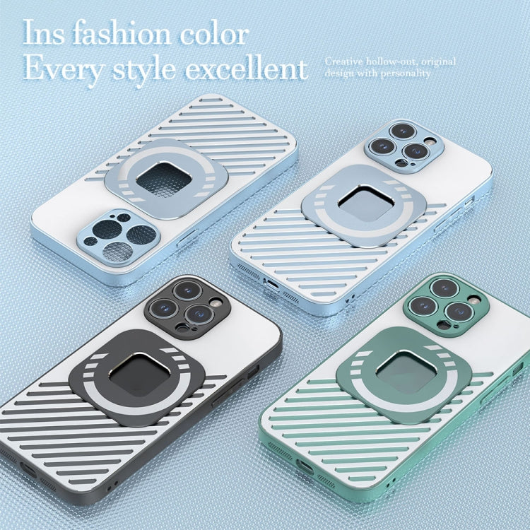 For iPhone 14 Plus R-JUST Square Round Mirror PC+TPU Phone Case(Black) - iPhone 14 Plus Cases by R-JUST | Online Shopping South Africa | PMC TechLife | Buy Now Pay Later Mobicred
