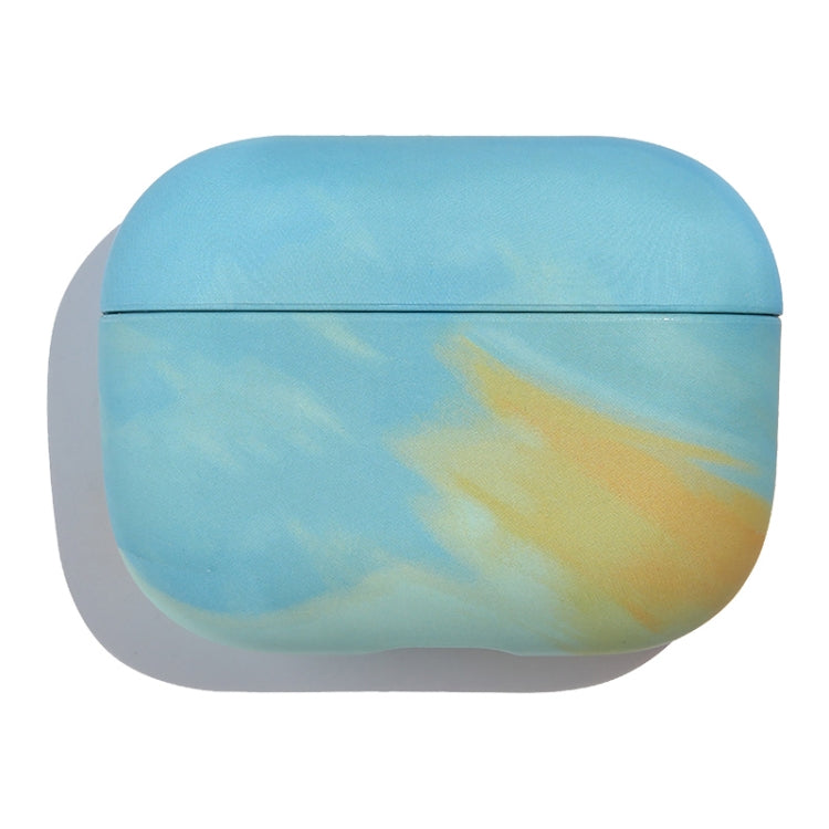 For AirPods 3 Ink Painting Water Sticker PC Earphone Case(Ink Yellow) - For AirPods 3 by PMC Jewellery | Online Shopping South Africa | PMC Jewellery | Buy Now Pay Later Mobicred
