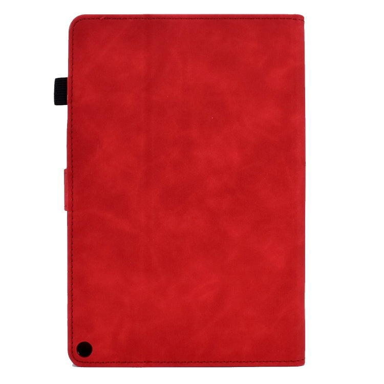 For Amazon Kindle Fire HD10 2021 Peony Butterfly Embossed Leather Smart Tablet Case(Red) - free shipping - PMC TechLife - Order now!