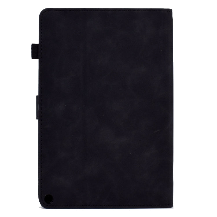 For Amazon Kindle Fire HD8 2022 Peony Butterfly Embossed Leather Smart Tablet Case(Black) - Amazon by PMC TechLife | Online Shopping South Africa | PMC TechLife | Buy Now Pay Later Mobicred