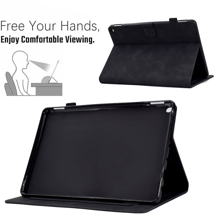 For Amazon Kindle Fire HD8 2022 Peony Butterfly Embossed Leather Smart Tablet Case(Black) - Amazon by PMC TechLife | Online Shopping South Africa | PMC TechLife | Buy Now Pay Later Mobicred