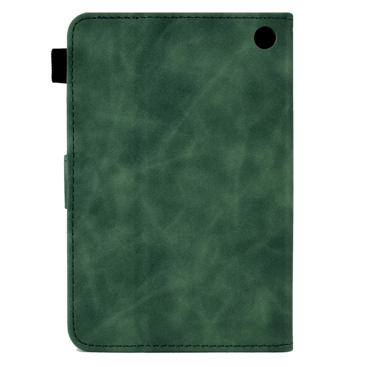 For Amazon Kindle Fire 7 2022 Peony Butterfly Embossed Leather Smart Tablet Case(Green) - Amazon by PMC TechLife | Online Shopping South Africa | PMC TechLife | Buy Now Pay Later Mobicred