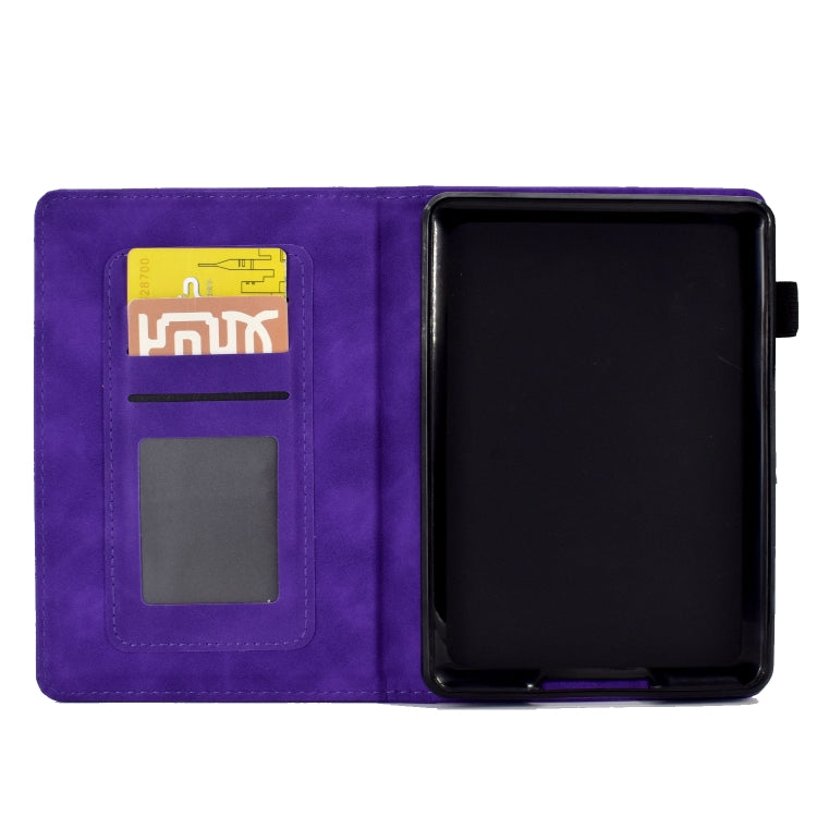 For Amazon Kindle Paperwhite 5 Peony Butterfly Embossed Leather Smart Tablet Case(Purple) - Amazon by PMC TechLife | Online Shopping South Africa | PMC TechLife | Buy Now Pay Later Mobicred