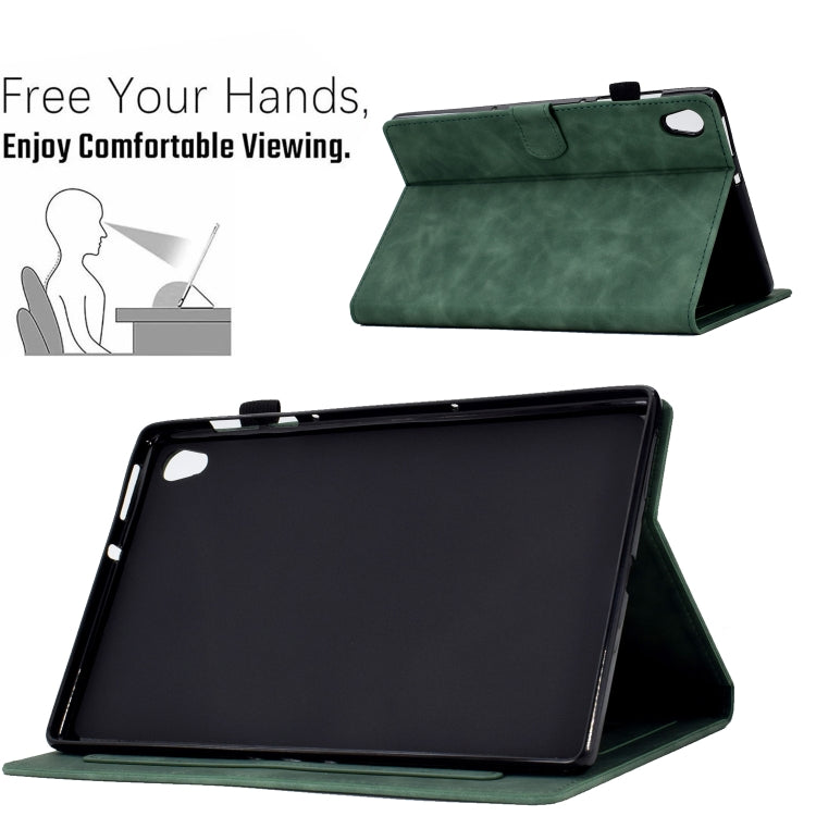 For Lenovo Tab M10 Gen 2 Peony Butterfly Embossed Leather Smart Tablet Case(Green) - Lenovo by PMC TechLife | Online Shopping South Africa | PMC TechLife | Buy Now Pay Later Mobicred