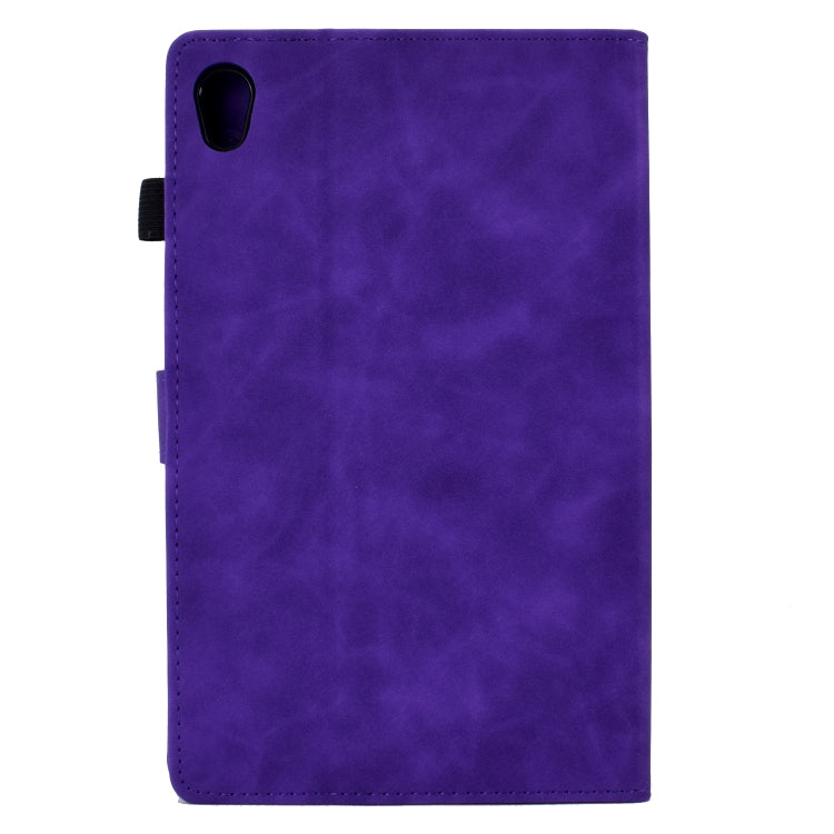 For Lenovo Tab M10 Gen 2 Peony Butterfly Embossed Leather Smart Tablet Case(Purple) - Lenovo by PMC TechLife | Online Shopping South Africa | PMC TechLife | Buy Now Pay Later Mobicred