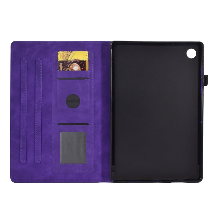 For Lenovo Tab M10 Plus Peony Butterfly Embossed Leather Smart Tablet Case(Purple) - Lenovo by PMC TechLife | Online Shopping South Africa | PMC TechLife | Buy Now Pay Later Mobicred