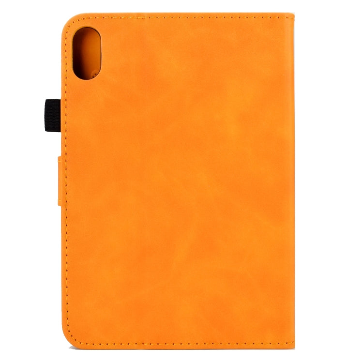 For Lenovo Tab P11 Peony Butterfly Embossed Leather Smart Tablet Case(Khaki) - Lenovo by PMC TechLife | Online Shopping South Africa | PMC TechLife | Buy Now Pay Later Mobicred