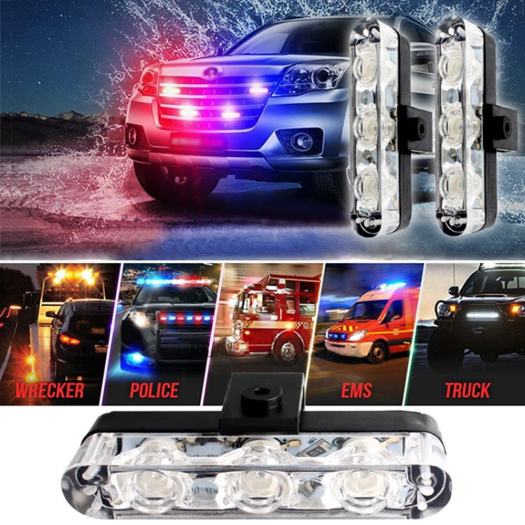 4 in 1 Car 12LEDs Grille Flash Lights Warning Lights with Wireless Remote Control, Color:White - free shipping - PMC TechLife - Order now!