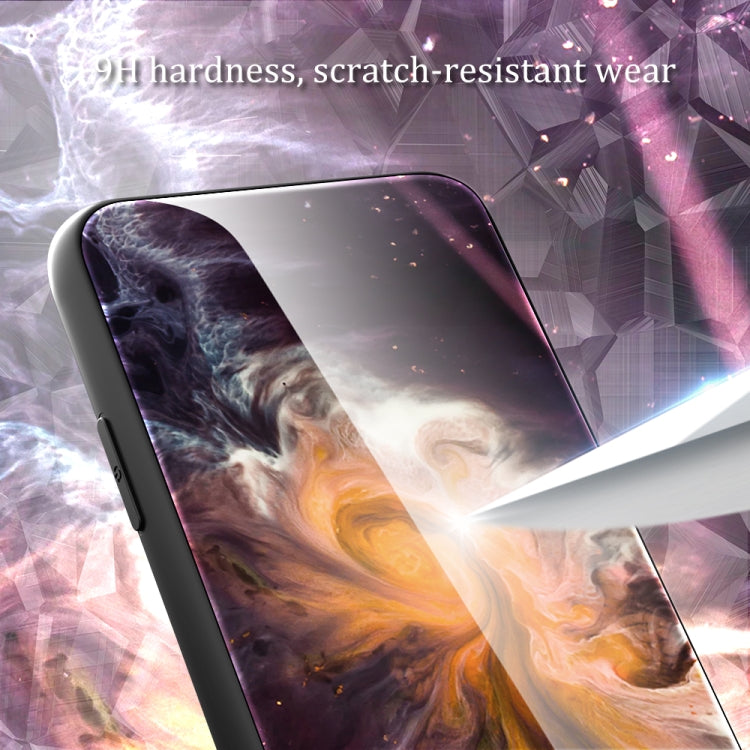 For Realme C33 Marble Pattern Glass Phone Case(Typhoon) - Realme Cases by PMC TechLife | Online Shopping South Africa | PMC TechLife | Buy Now Pay Later Mobicred