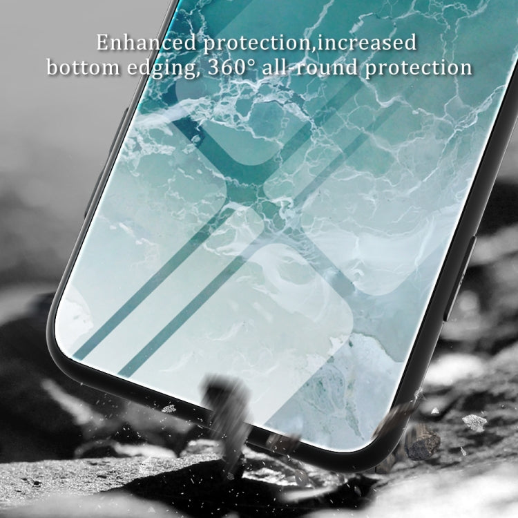 For Realme C33 Marble Pattern Glass Phone Case(Typhoon) - Realme Cases by PMC TechLife | Online Shopping South Africa | PMC TechLife | Buy Now Pay Later Mobicred