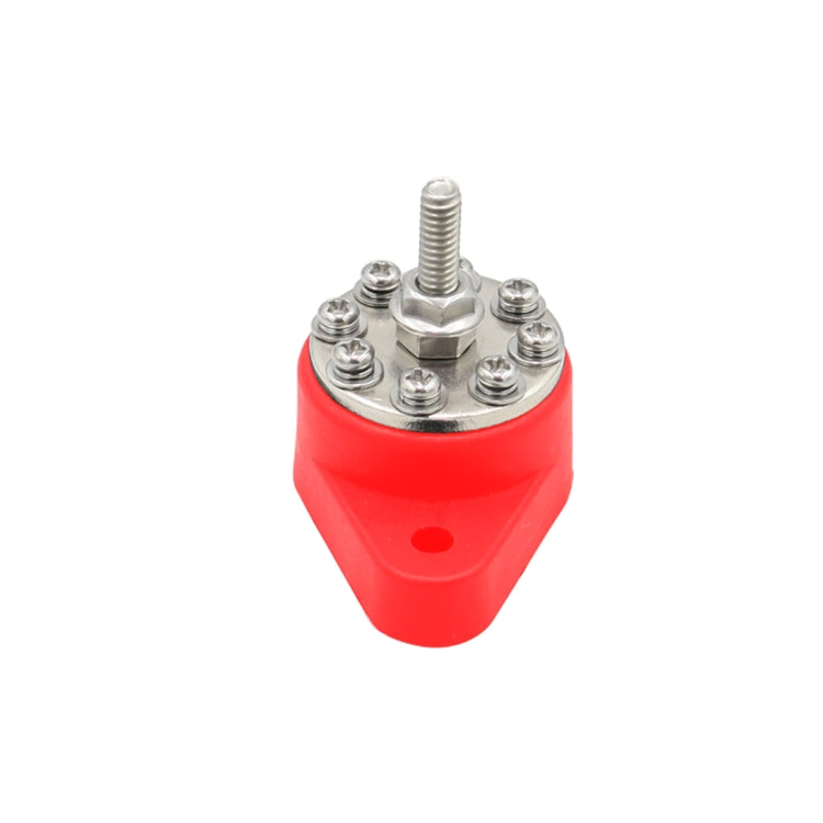 1/4 inch M6 RV Yacht 8-way Terminal Stud with 2 M5x20 Screws(Red) - Booster Cable & Clip by PMC TechLife | Online Shopping South Africa | PMC TechLife | Buy Now Pay Later Mobicred