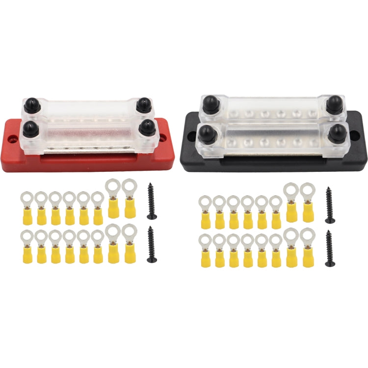 CP-3114 1 Pair 150A 12-48V RV Yacht Double-row 6-way Busbar with 32pcs Terminals - Booster Cable & Clip by PMC Jewellery | Online Shopping South Africa | PMC Jewellery | Buy Now Pay Later Mobicred