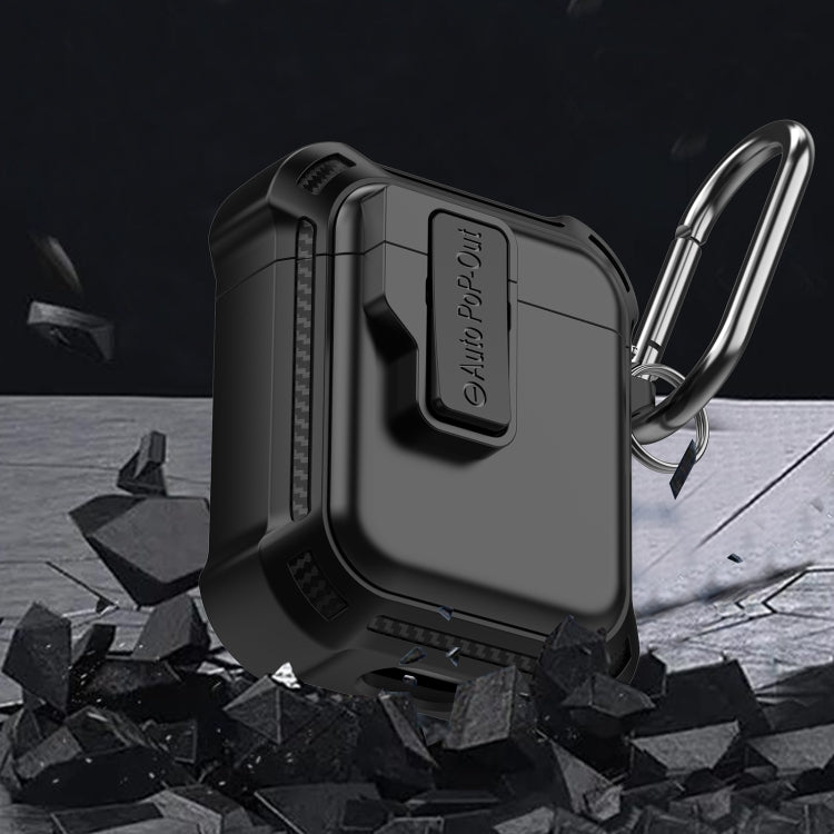 For AirPods 1 / 2 Signal Flag Wireless Earphones Case with Security Lock(Purple) - free shipping - PMC Jewellery - Order now!