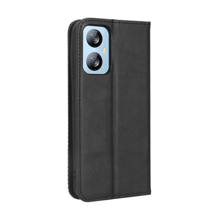 For Blackview A52 Magnetic Buckle Retro Texture Leather Phone Case(Black) - More Brand by PMC TechLife | Online Shopping South Africa | PMC TechLife
