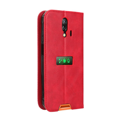 For Blackview BV7200 Magnetic Buckle Retro Texture Leather Phone Case(Red) - More Brand by PMC Jewellery | Online Shopping South Africa | PMC Jewellery | Buy Now Pay Later Mobicred