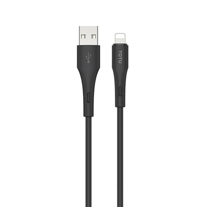 TOTU BL-017 Skin Sense Series USB to 8 Pin Silicone Data Cable, Length:2m(Black) - Normal Style Cable by TOTUDESIGN | Online Shopping South Africa | PMC Jewellery | Buy Now Pay Later Mobicred