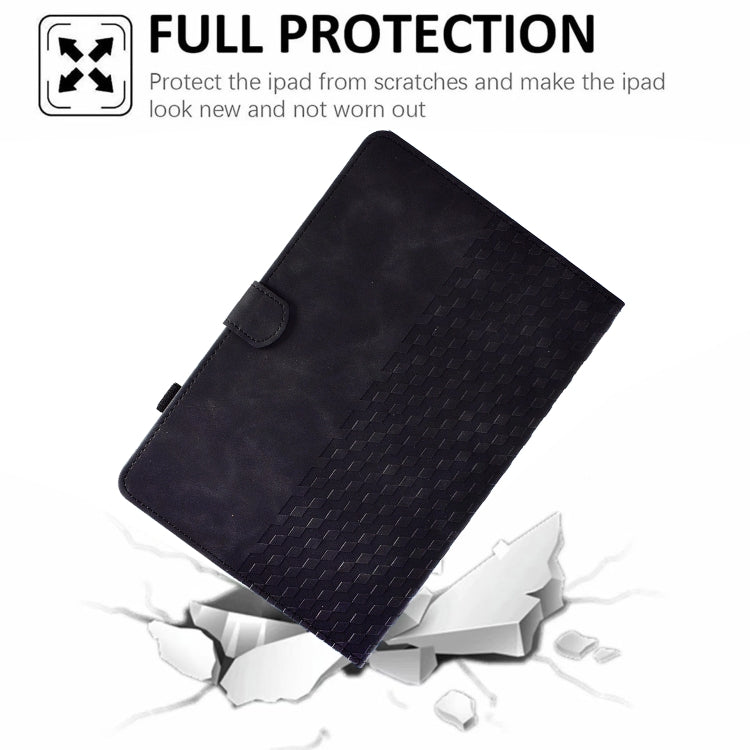 For Amazon Kindle Fire 7 2022 Rhombus Embossed Leather Tablet Case(Black) - Amazon by PMC TechLife | Online Shopping South Africa | PMC TechLife | Buy Now Pay Later Mobicred