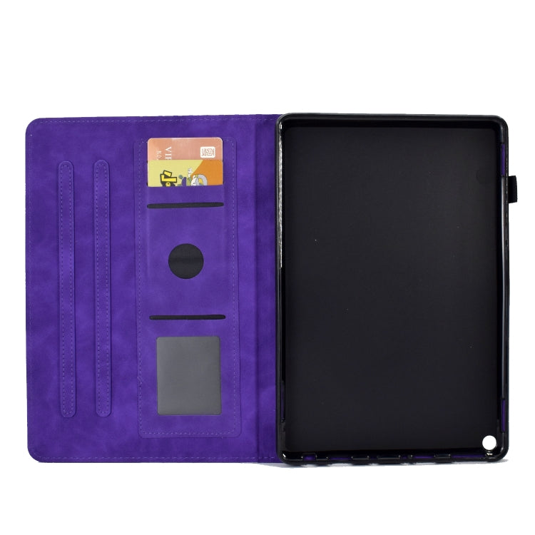 For Amazon Kindle Fire HD8 2020 Rhombus Embossed Leather Tablet Case(Purple) - Amazon by PMC TechLife | Online Shopping South Africa | PMC TechLife | Buy Now Pay Later Mobicred